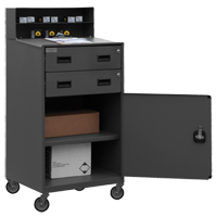 Shop Desk, 23" W x 20" D x 51" H, Grey Duraquip Inc