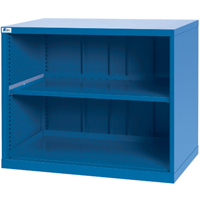 Shelf Cabinets, Steel, 33-1/2" H x 40-1/4" W x 22-1/2" D, Bright blue Duraquip Inc