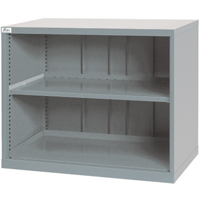 Shelf Cabinets, Steel, 33-1/2" H x 40-1/4" W x 22-1/2" D, Light Grey Duraquip Inc