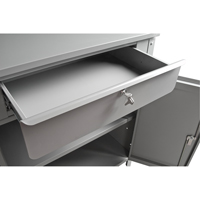 Cabinet Style Shop Desk, 34-1/2" W x 30" D x 53" H, Grey FI520 | Duraquip Inc