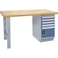&eacute;tabli robuste, Porte a/combinaison de tiroirs, Cap 1500 lb, 60" la x 36" p, 34" h Duraquip Inc