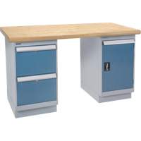 &eacute;tabli robuste, Porte & tiroirs, Cap 1500 lb, 72" la x 36" p, 34" h Duraquip Inc