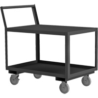 Low Deck Service Truck, 2 Tiers, 18-1/4" W x 33" D x 37-1/2" H, 1200 lbs. Cap. Duraquip Inc