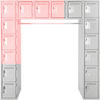 Assembled Archettes Clean Line Economy Lockers, 16 -tier, Bank of 3, 18" x 72" x 12", Steel Duraquip Inc