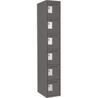 Petits casiers Clean Line, 6 niveaux, 12" x 18" x 72", Acier, Charbon, Rivet (assembl&eacute;) Duraquip Inc