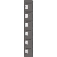 Petits casiers Clean Line, 6 niveaux, 12" x 18" x 78", Acier, Charbon, Rivet (assembl&eacute;) Duraquip Inc
