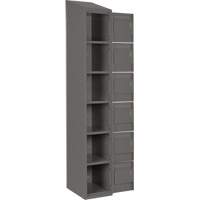 Clean Line Lockerette, 6 -tier, Bank of 4, 48" x 18" x 78", Steel, Charcoal, Rivet (Assembled) Duraquip Inc