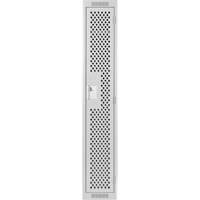 Clean Line Lockers, 12" x 12" x 72", Steel, Grey, Rivet (Assembled), Perforated Duraquip Inc