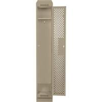 Clean Line Lockers, 12" x 18" x 82", Steel, Beige, Rivet (Assembled), Perforated Duraquip Inc