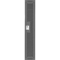 Clean Line Lockers, 12" x 12" x 72", Steel, Charcoal, Rivet (Assembled), Perforated Duraquip Inc