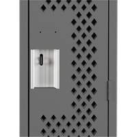 Clean Line Lockers, 12" x 12" x 72", Steel, Charcoal, Rivet (Assembled), Perforated Duraquip Inc