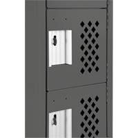 Assembled Lockerettes Clean Line Perforated Economy Lockers, 6 -tier, 18" x 72" x 12", Steel Duraquip Inc