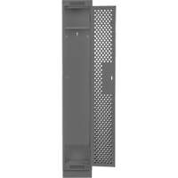 Clean Line Lockers, 12" x 12" x 76", Steel, Charcoal, Rivet (Assembled), Perforated Duraquip Inc