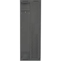 Clean Line Lockers, Bank of 2, 24" x 12" x 76", Steel, Charcoal, Rivet (Assembled), Perforated Duraquip Inc