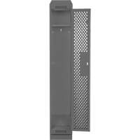 Clean Line Lockers, 12" x 18" x 82", Steel, Charcoal, Rivet (Assembled), Perforated Duraquip Inc