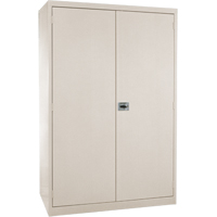 Deep Hi-Boy Storage Cabinet, Steel, 4 Shelves, 72" H x 36" W x 24" D, Beige Duraquip Inc