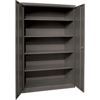 Deep Hi-Boy Storage Cabinet, Steel, 4 Shelves, 72" H x 36" W x 24" D, Charcoal Duraquip Inc