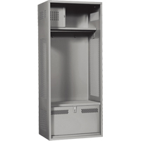 Gear Locker, Steel, 24" W x 24" D x 72" H, Grey Duraquip Inc