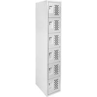 Clean Line Lockerettes, 6 -tier, 18" x 72" x 12", Steel Duraquip Inc