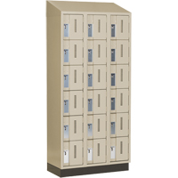 Concorde Heavy-Duty Lockers, 6 -tier, Bank of 3, 36" x 18" x 82", Steel, Beige, Welded (Assembled) Duraquip Inc