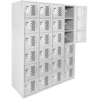 Clean Line Lockerettes, 6 -tier, Bank of 4, 18" x 72" x 12", Steel Duraquip Inc