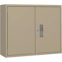 Wall Mounted Cabinet, Steel, 2 Shelves, 30" H x 36" W x 12" D, Beige Duraquip Inc
