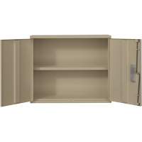 Wall Mounted Cabinet, Steel, 2 Shelves, 30" H x 36" W x 12" D, Beige Duraquip Inc