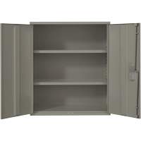 Lo-Boy Storage Cabinet, Steel, 2 Shelves, 40" H x 36" W x 18" D, Grey Duraquip Inc