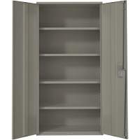 Hi-Boy Storage Cabinet, Steel, 4 Shelves, 72" H x 36" W x 18" D, Grey Duraquip Inc