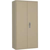 Hi-Boy Storage Cabinet, Steel, 4 Shelves, 72" H x 36" W x 18" D, Beige Duraquip Inc