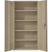 Hi-Boy Storage Cabinet, Steel, 4 Shelves, 72" H x 36" W x 18" D, Beige Duraquip Inc
