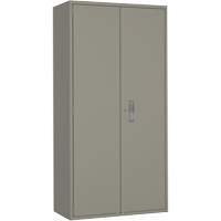Combination Storage Cabinet, Steel, 6 Shelves, 72" H x 36" W x 18" D, Grey Duraquip Inc