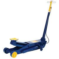 Long Chassis Service Jack, 10 Ton(s) Capacity, 6-3/4" Lowered, 25-1/2" Raised, Air Hydraulic Duraquip Inc