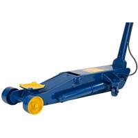 Long Chassis Service Jack, 10 Ton(s) Capacity, 6-3/4" Lowered, 25-1/2" Raised, Air Hydraulic Duraquip Inc