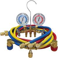 Automotive Manifold Gauge Set with Economy Couplers & Tank Adapter Duraquip Inc
