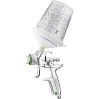 Pistolet de peinture de premi&egrave;re qualit&eacute; 4400?B HVLP?1,0 SR avec godet RPS 0,3?L, pour les retouches de finitions automobiles, Entr&eacute;e d'air 1/4" NPT, 4,24 pi³/min, Capacit&eacute; 0,3 L, 0,14 psi Duraquip Inc