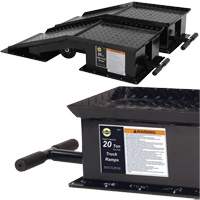 Rampes pour camions lourds avec longue poign&eacute;e en T, Capacit&eacute; 40 000 lb, 45" lo, 13-1/2" la, Hauteur de 9-19/50" Duraquip Inc