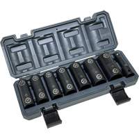 Jeu de douilles doubles hexagonales et h&eacute;licoidales avec coffret, 8 Morceaux, Prise de 1/2" Duraquip Inc