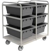 Mobile Tub Rack, Double-sided, 6 bins, 26" W x 36" D x 42" H FM029 | Duraquip Inc
