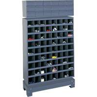 Unité de stockage modulaire pour petites pièces, Acier, 18 tiroirs, 33-3/4" x 12-1/4" x 58-5/8", Gris FN371 | Duraquip Inc