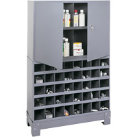 Unité de stockage modulaire pour petites pièces, Acier, 0 tiroirs, 33-3/4" x 12-1/4" x 53-1/2", Gris FN376 | Duraquip Inc