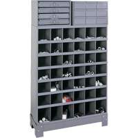 Unité de stockage modulaire pour petites pièces, Acier, 13 tiroirs, 33-3/4" x 12-1/4" x 59", Gris FN378 | Duraquip Inc