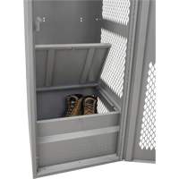 Gear Locker with Door, Steel, 24" W x 24" D x 72" H, Grey FN466 | Duraquip Inc
