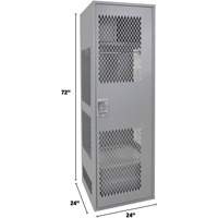 Gear Locker with Door, Steel, 24" W x 24" D x 72" H, Grey Duraquip Inc