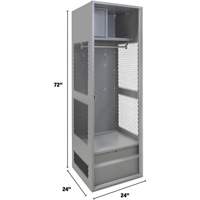 Gear Locker, Steel, 24" W x 24" D x 72" H, Grey Duraquip Inc