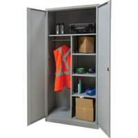 Combination Storage Cabinet, 36" W x 18" D x 72" H, Grey Duraquip Inc