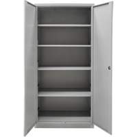 Hi-Boy Storage Cabinet, Steel, 4 Shelves, 72" H x 36" W x 18" D, Grey Duraquip Inc
