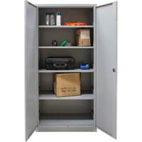 Hi-Boy Storage Cabinet, Steel, 4 Shelves, 72" H x 36" W x 18" D, Grey Duraquip Inc