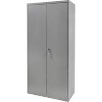 Wardrobe Storage Cabinet, Steel, 36" W x 18" D x 72" H, Grey Duraquip Inc