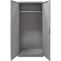 Wardrobe Storage Cabinet, Steel, 36" W x 18" D x 72" H, Grey Duraquip Inc